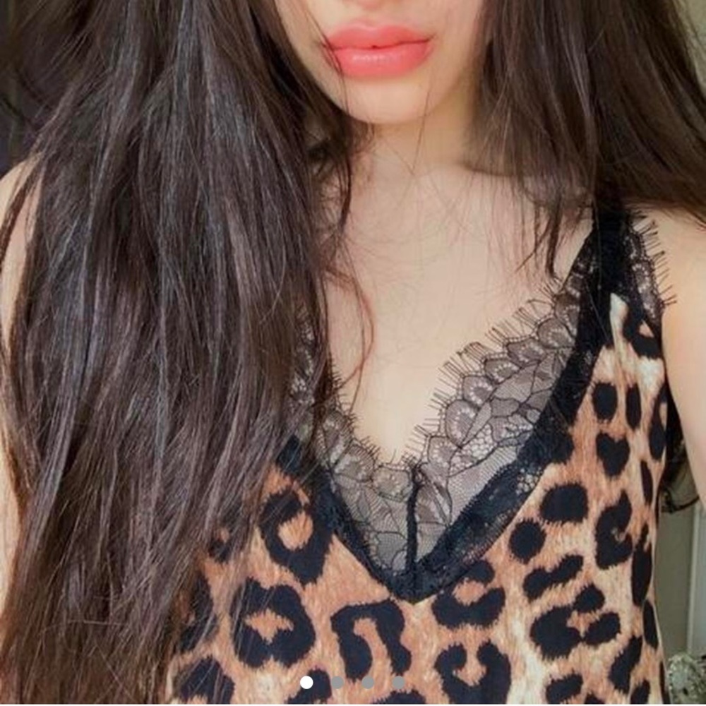 Cheetah print Lacey tank